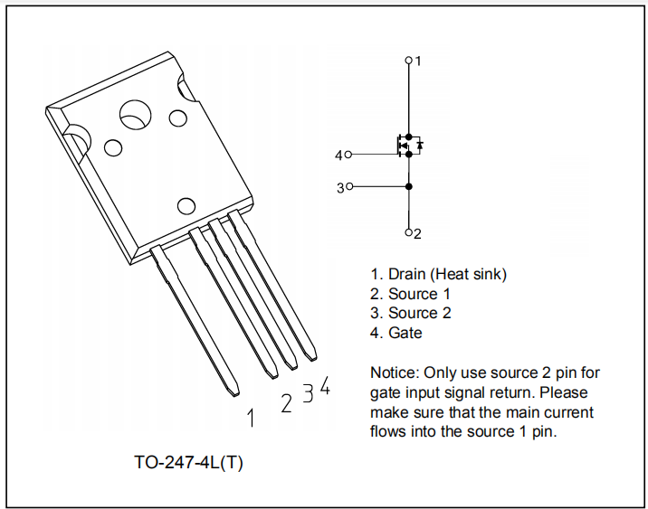TO-247-4L封装的超级结MOSFET