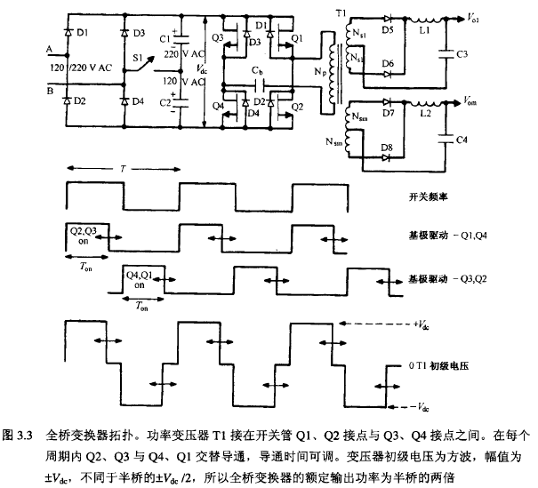 全桥拓扑?基本的工作原理