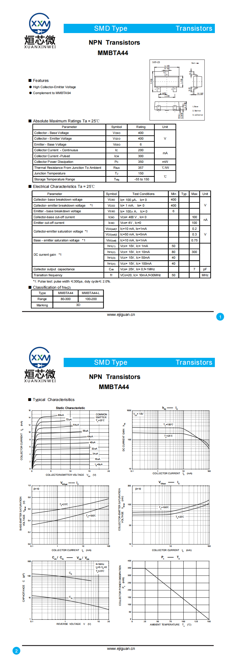 MMBTA44三极管