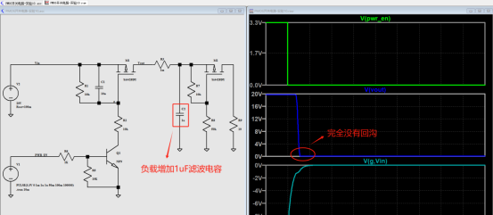 PMOS断开 输出电压Vout回沟